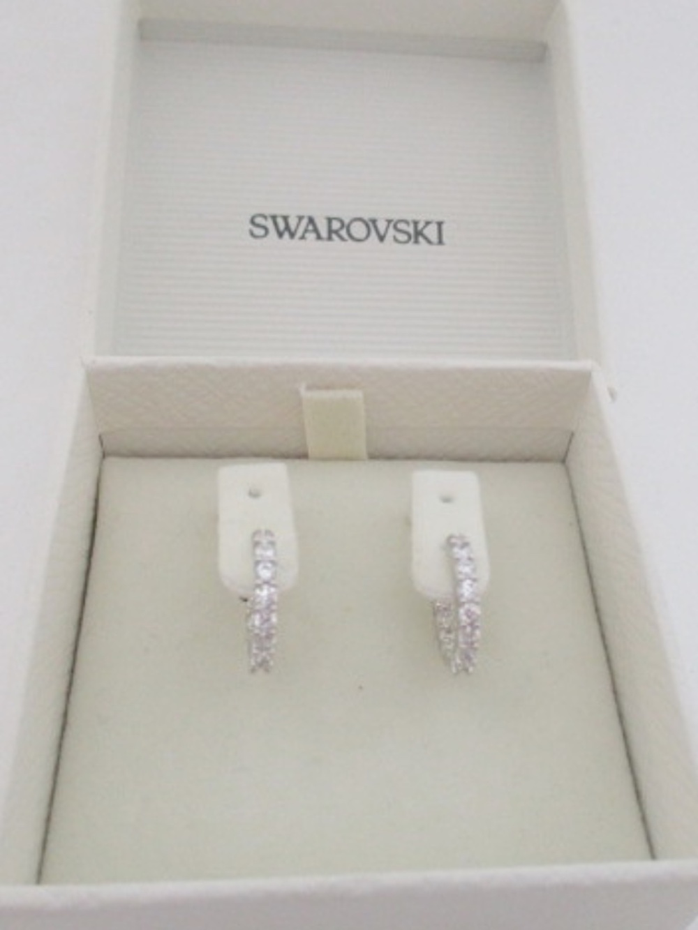 SWAROVSKI - Matrix Vittore Mini Hoop Earrings - Round Cut